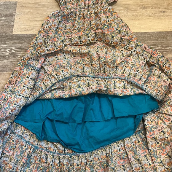 J. Crew Liberty Giorgia Duke Paisley Side Cut Out Puff Sleeve Midi Dress - 6 - Picture 13 of 16